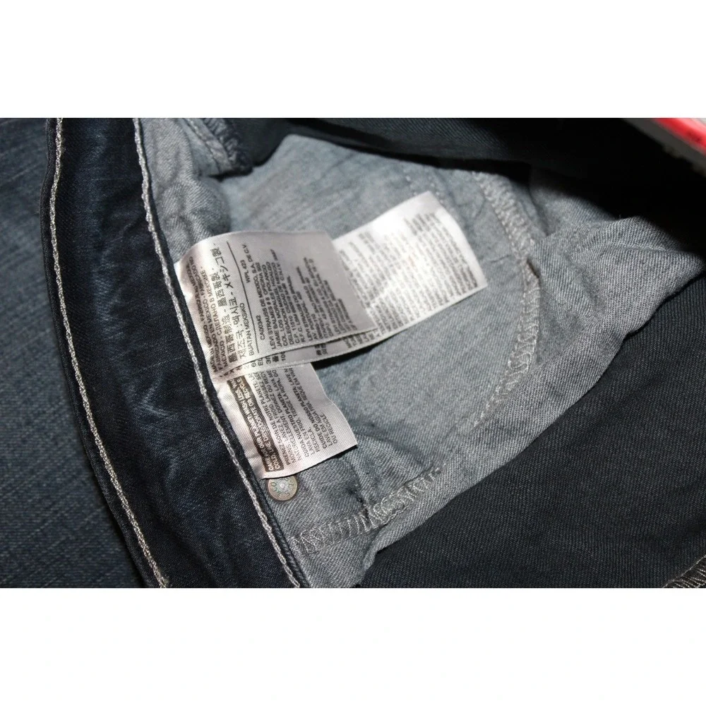 Levis 559 Jeans Mens 38x30 Blue Denim Relaxed Fit Straight Leg Dark Stone Wash